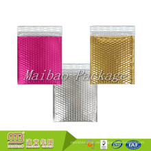 Tamaños personalizados Impreso de color Ligero Espuma Lined Robusto Rosa Acolchado Envíos de burbujas Metalizado Sobres de correo